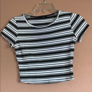 Black and white crop top